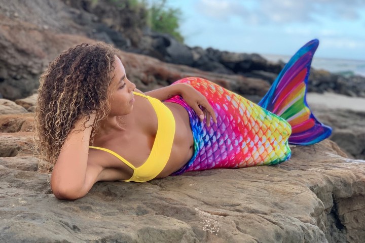 a person sitting on a beach